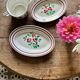 Les Roses tableware set - 2 serving dishes and a sauce boat -