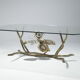 Table basse bronze signée Henry Fernandez années 70