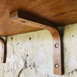 Vintage bent wood wall shelf circa 60