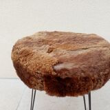 Vintage moumoute stool year 70