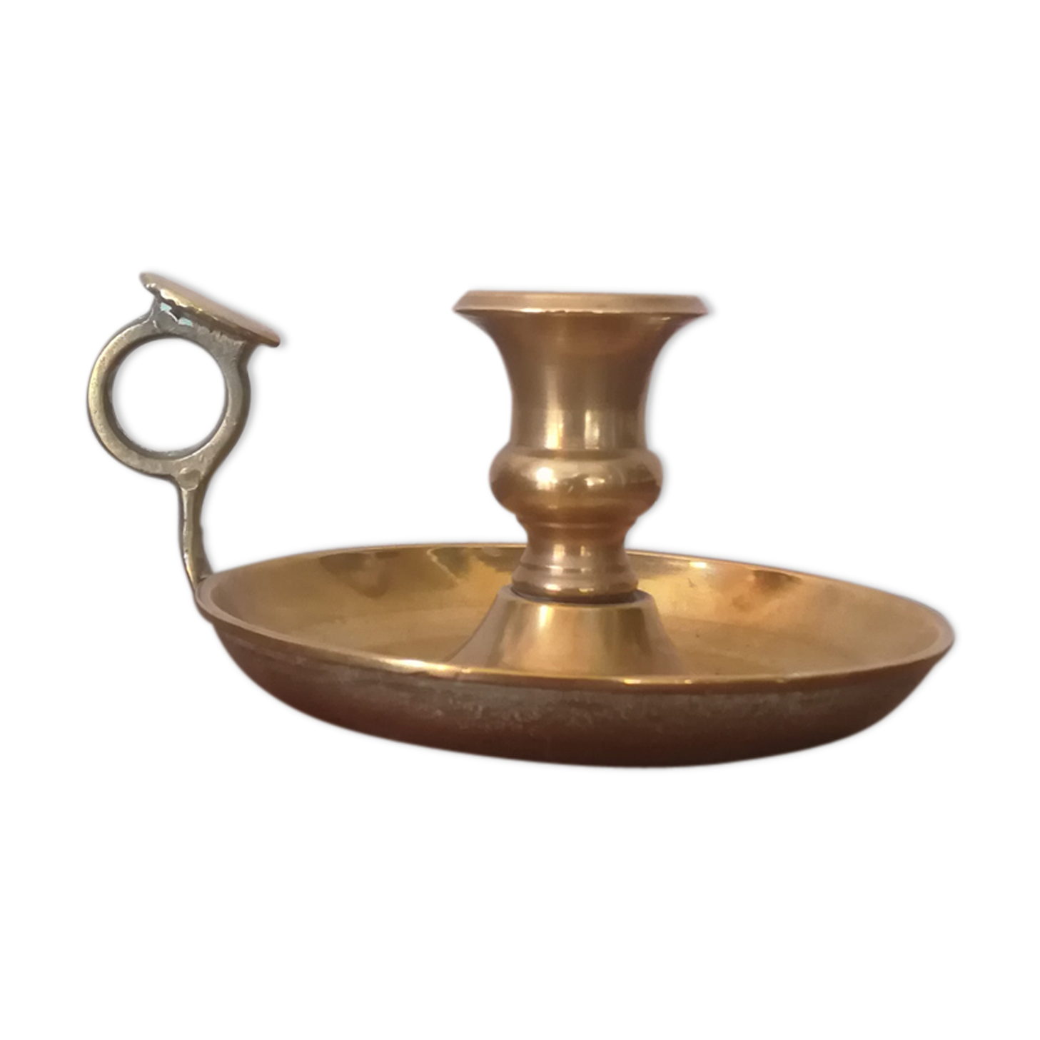 Brass cellar rat candlestick