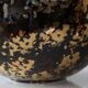 Art Deco vase in Italian ceramic with gold glitter from the 1940s.