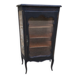 Louis XV style black patinated cherry wood display case