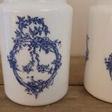 70's opaline spice jars