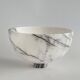 White/lilac marble fruit bowl