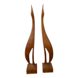 Mid Century Bird Bookends