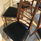 Set of 6 Scandinavian chairs in Teak "Lis" by Niels Koefoed, Circa 60's