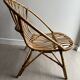 Vintage rattan shell armchairs