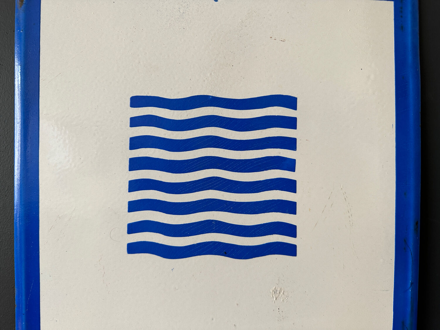 Waves vintage europe industrial enamel sign decoration