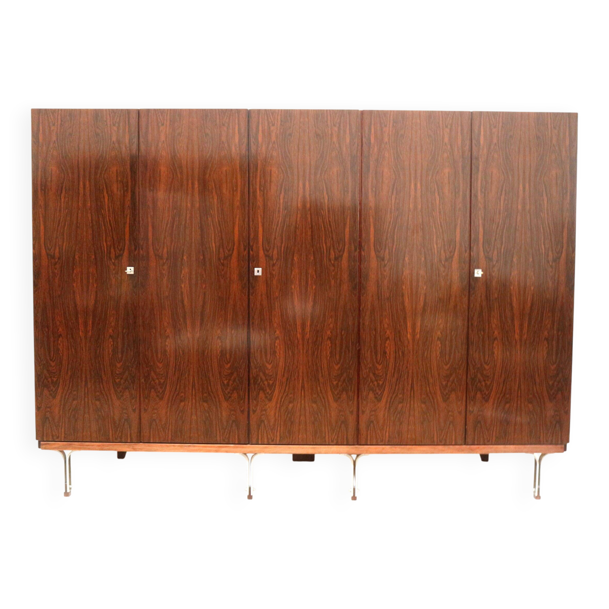Large vintage rosewood wardrobe from the 1960s
