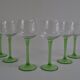 Set of six vintage stemmed glasses, 1960s.