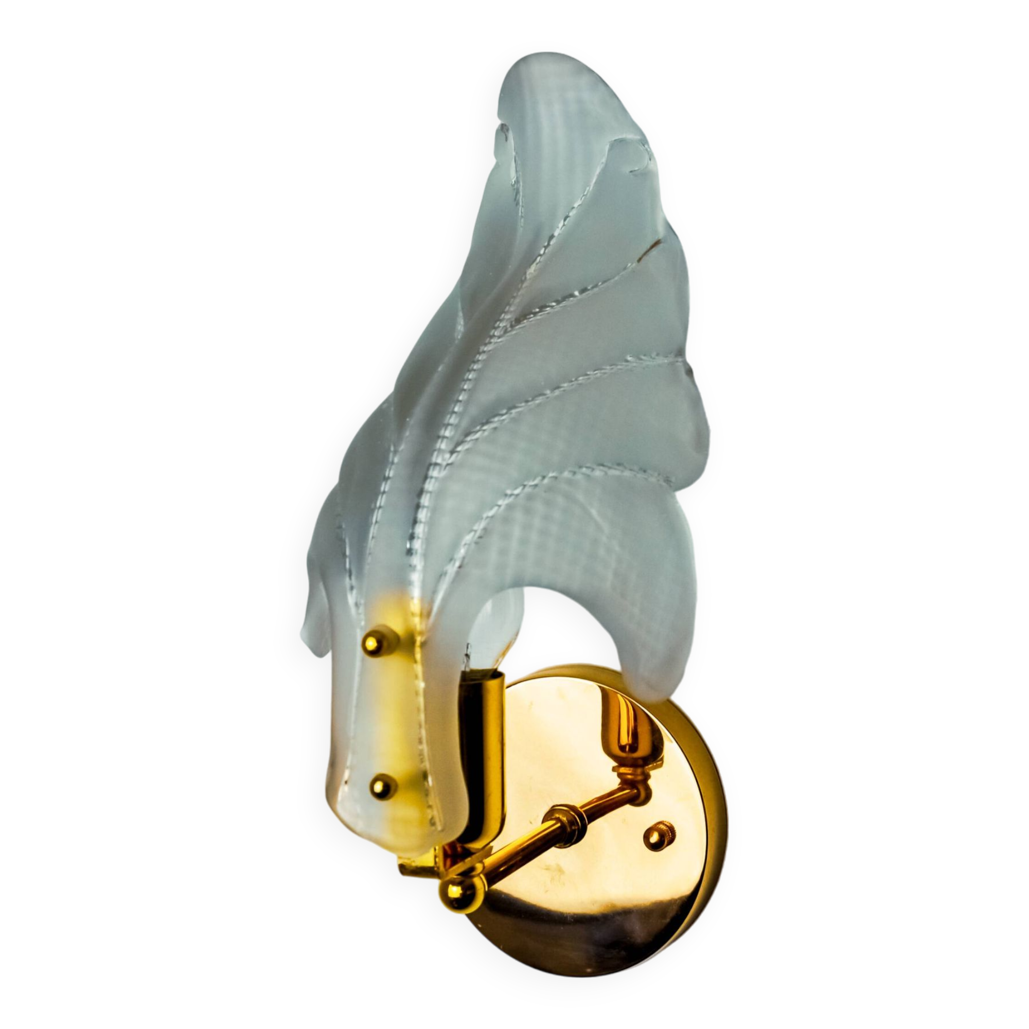 "Leaf" wall lamp by Carl Fagerlund, Murano glass, Germany, 1970