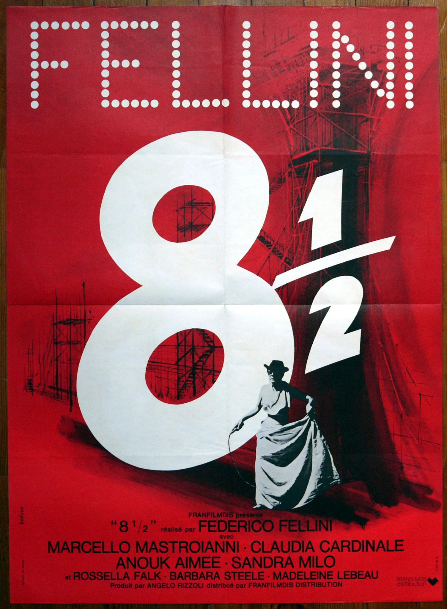 Original movie poster "eight and a half 8 ½" of Frederico Fellini