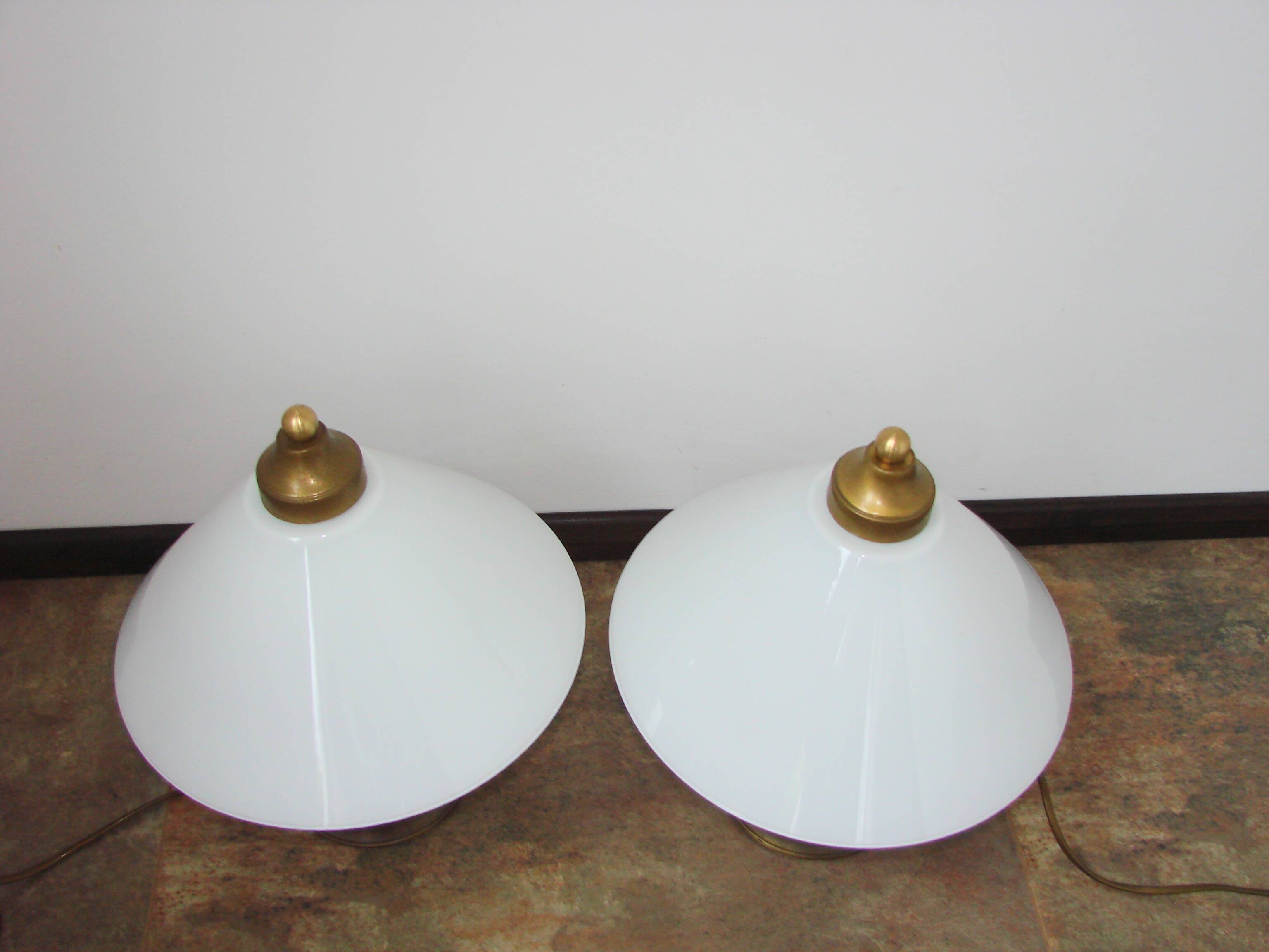 A pair of bedside lamps from the 1970s