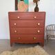 Commode vintage bois terra cotta art déco