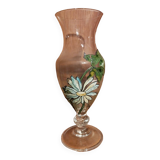 Transparent glass vase