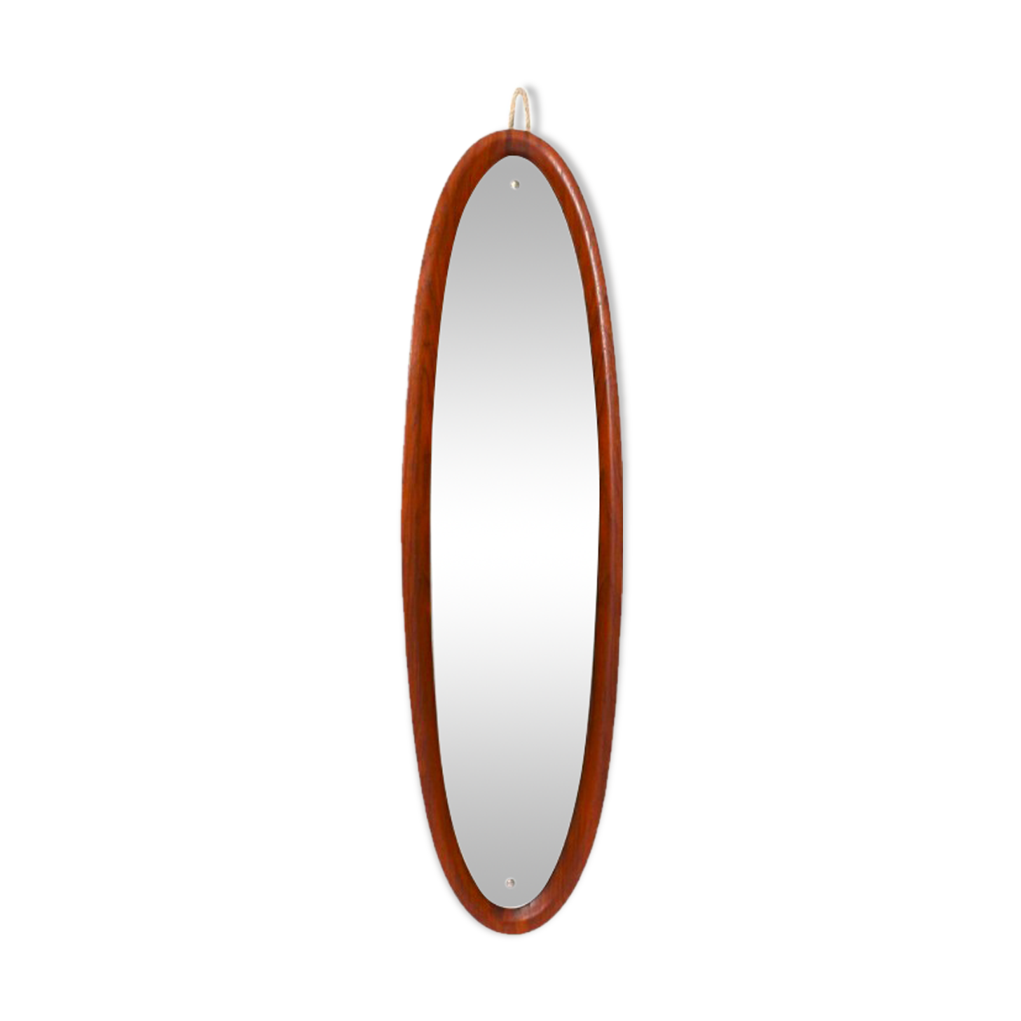 Wall mirror in teak Italy 1950 141x39cm