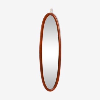 Wall mirror in teak Italy 1950 141x39cm