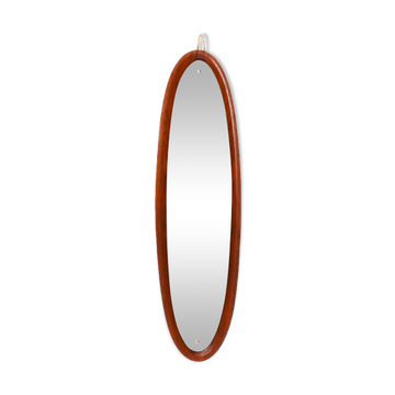 Wall mirror in teak Italy 1950 141x39cm
