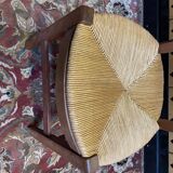 Suite of 8 rustic Provencal mulched chairs