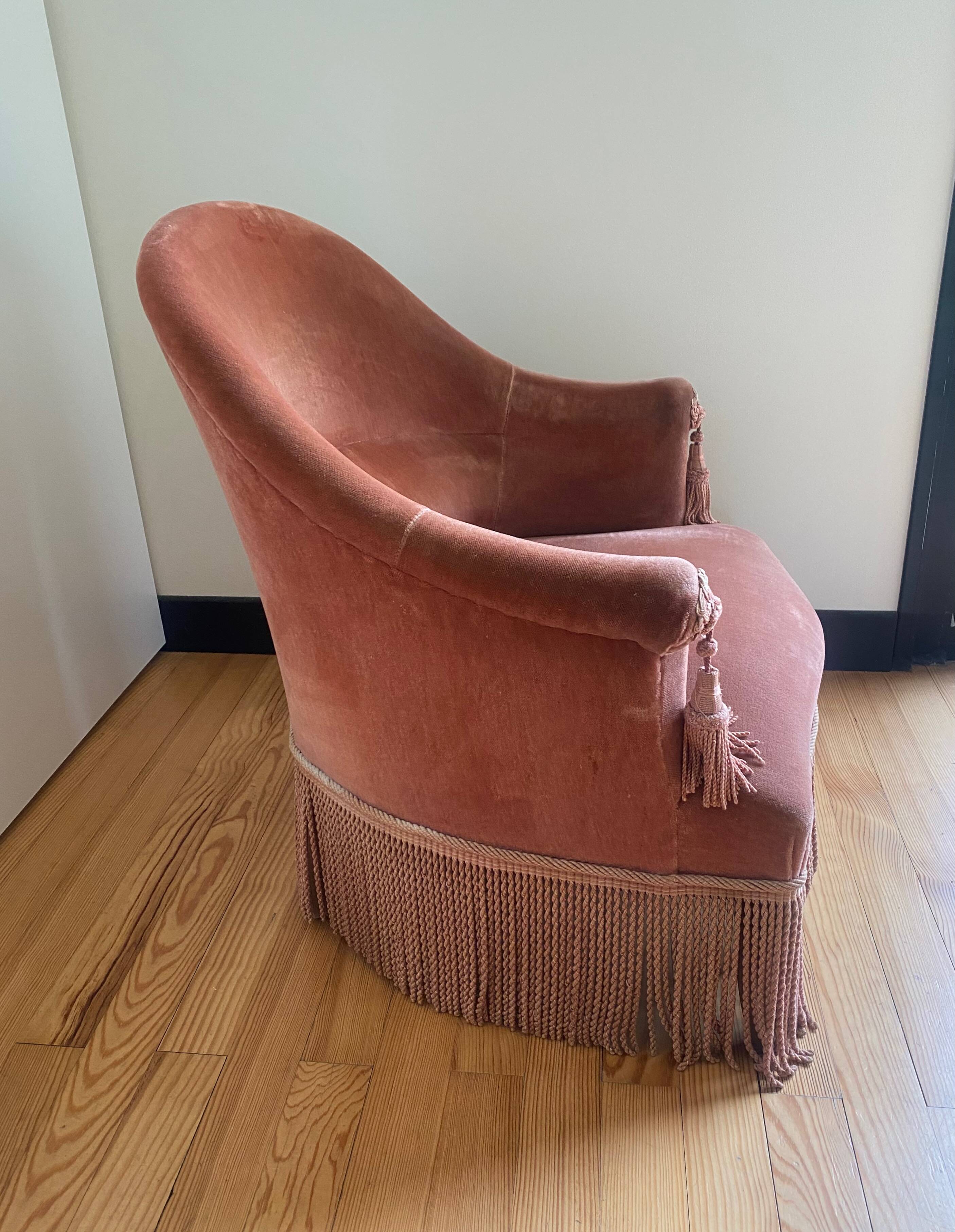 Vintage toad armchair Henriette