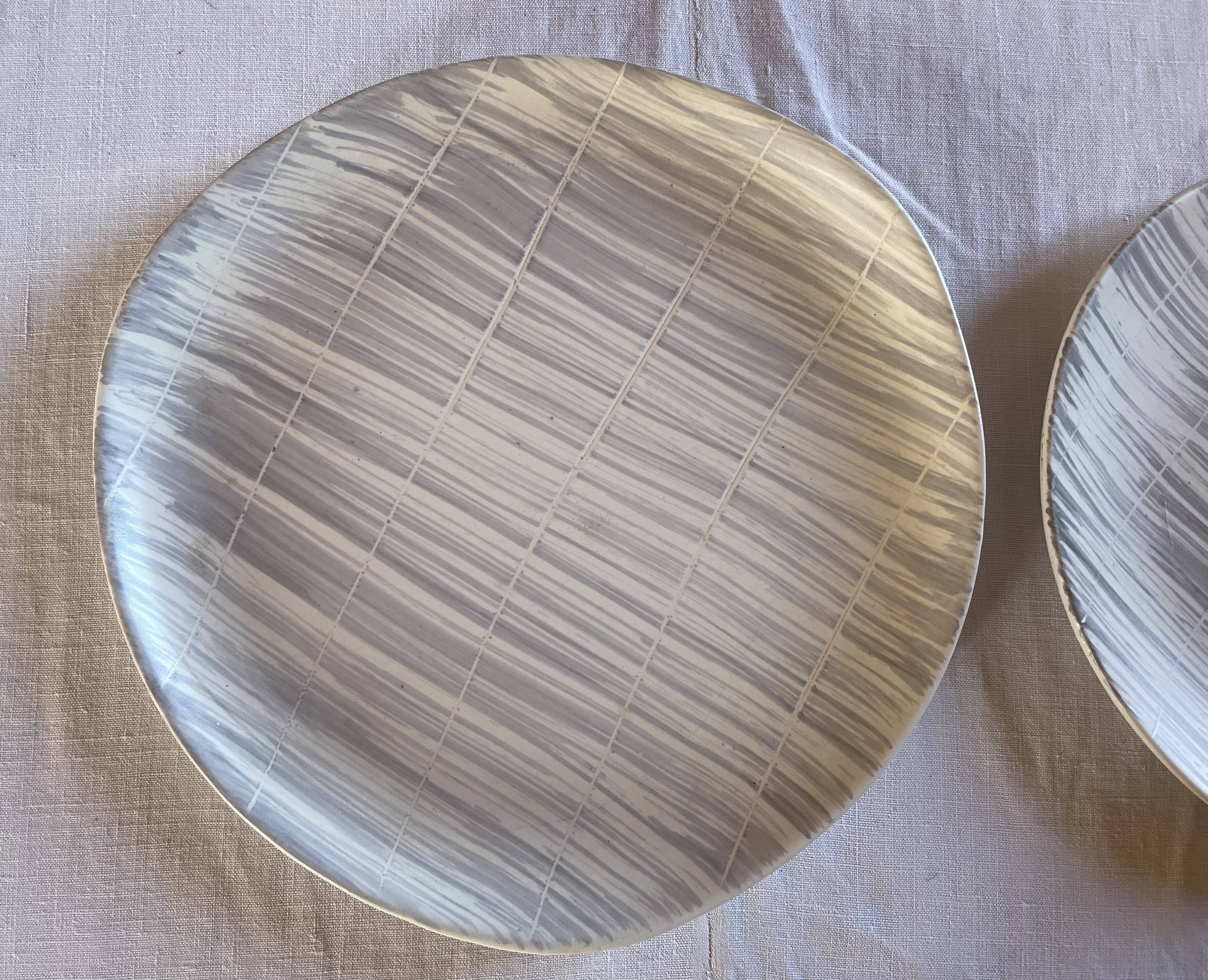 Two dishes Niderviller "Voile"