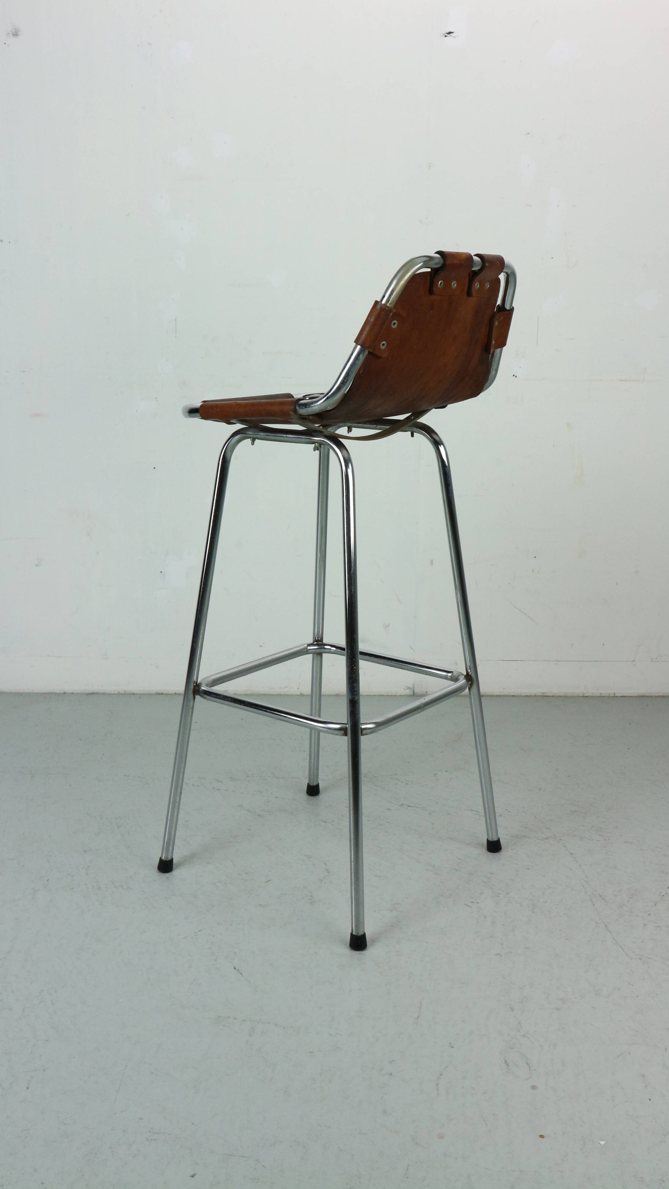 Dalvera "Les Arc" Original Leather Barstool, 1960
