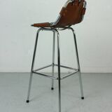 Tabouret de bar en cuir pour "Les Arc", 1960