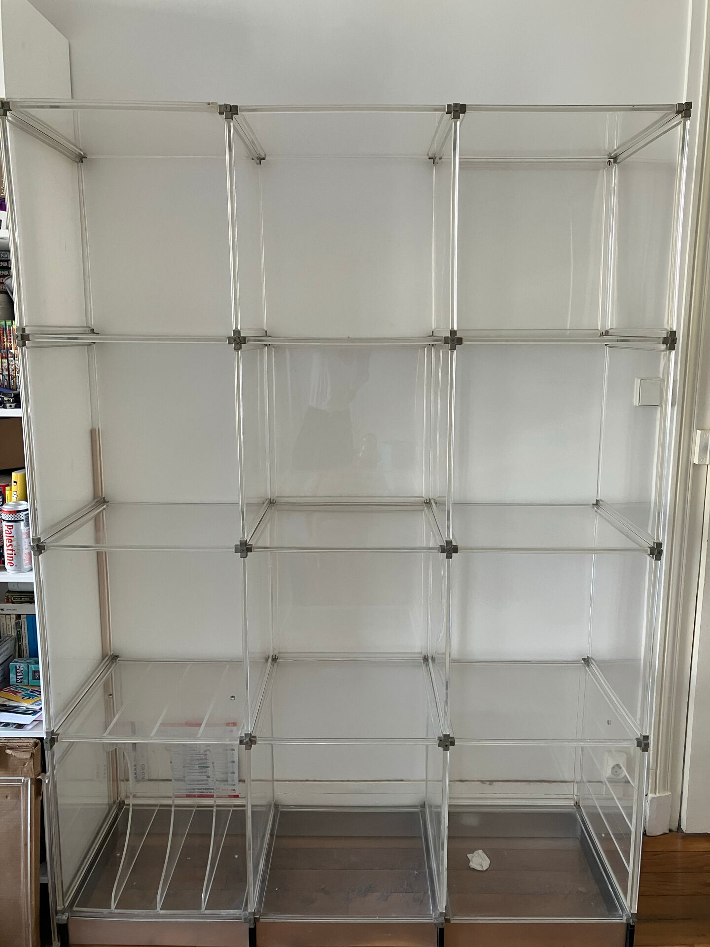 Étagère, bibliothèque en Plexiglas vintage