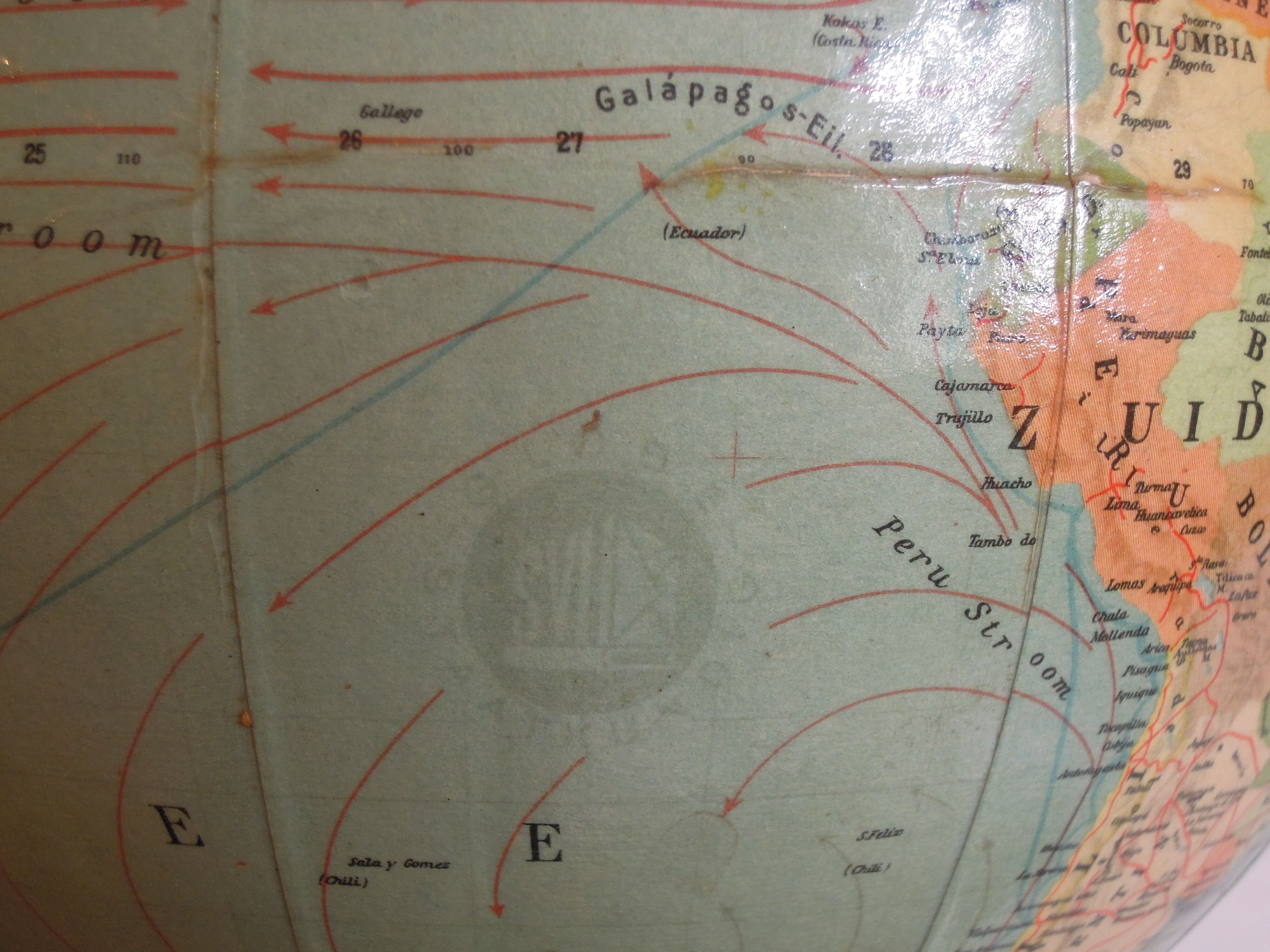 Dutch vintage earth globe