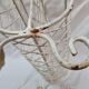 White wrought iron magazine holder