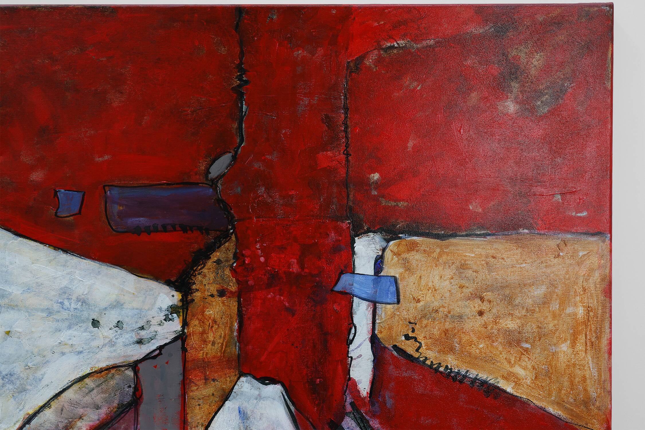 Abstract Painting by J.M. Bouckaert, Belgium ca. 2000