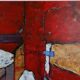 Abstract Painting by J.M. Bouckaert, Belgium ca. 2000