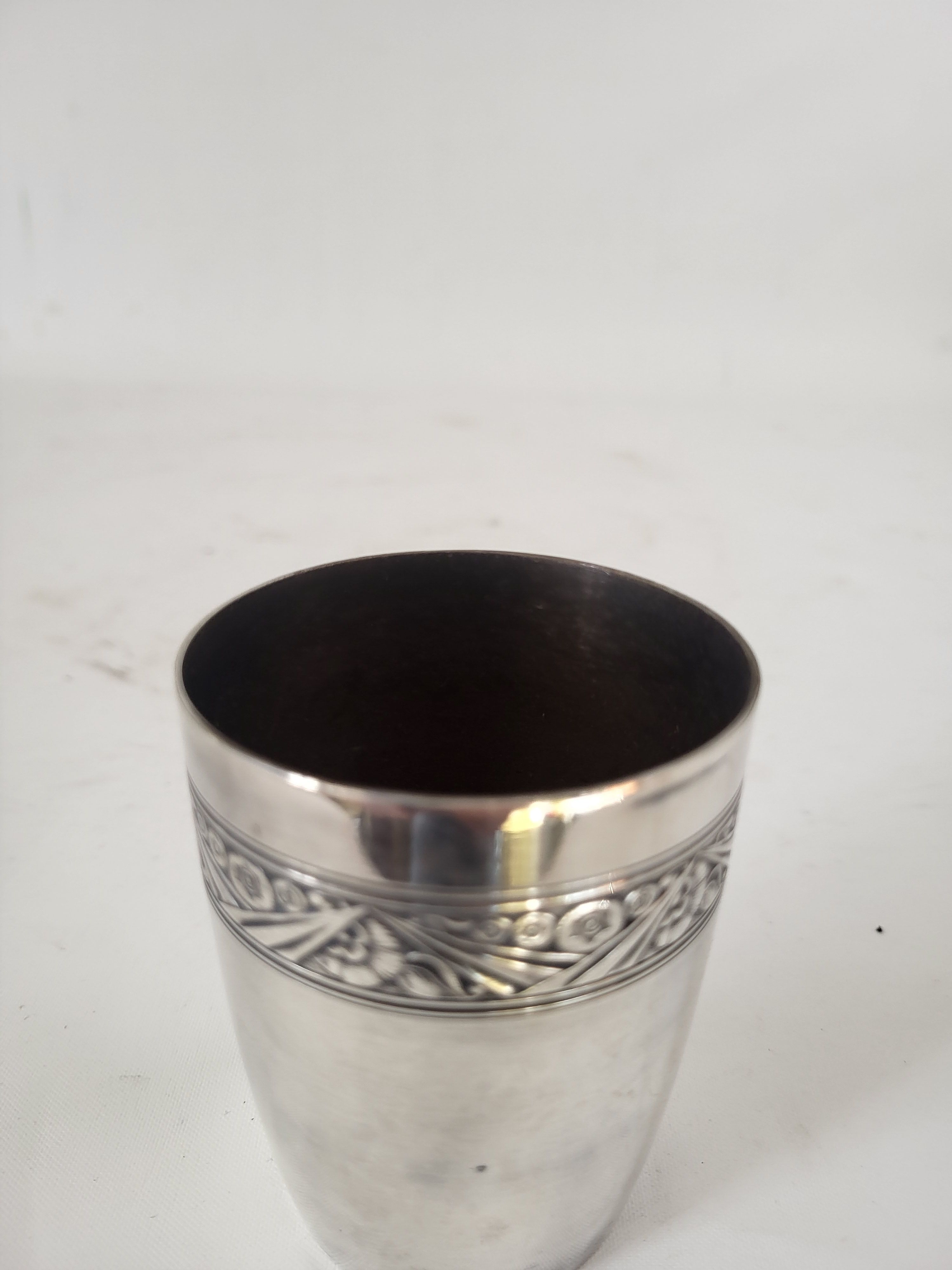 Art Deco timpani in silver metal Hallmark Léonce Florentin