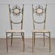 Hollywood regency chiavarine side chairs, 1950s, set of 2