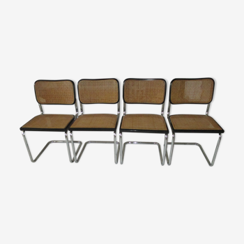 Suite de 4 chaises Cesca B32 Marcel Breuer des années 70