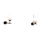Suite de 2 appliques années 40