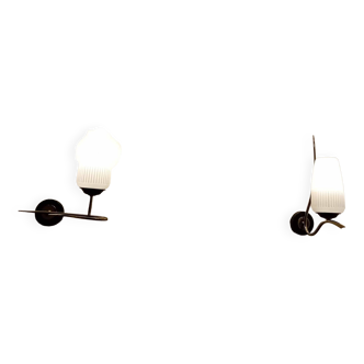 Suite of 2 1940s wall lights