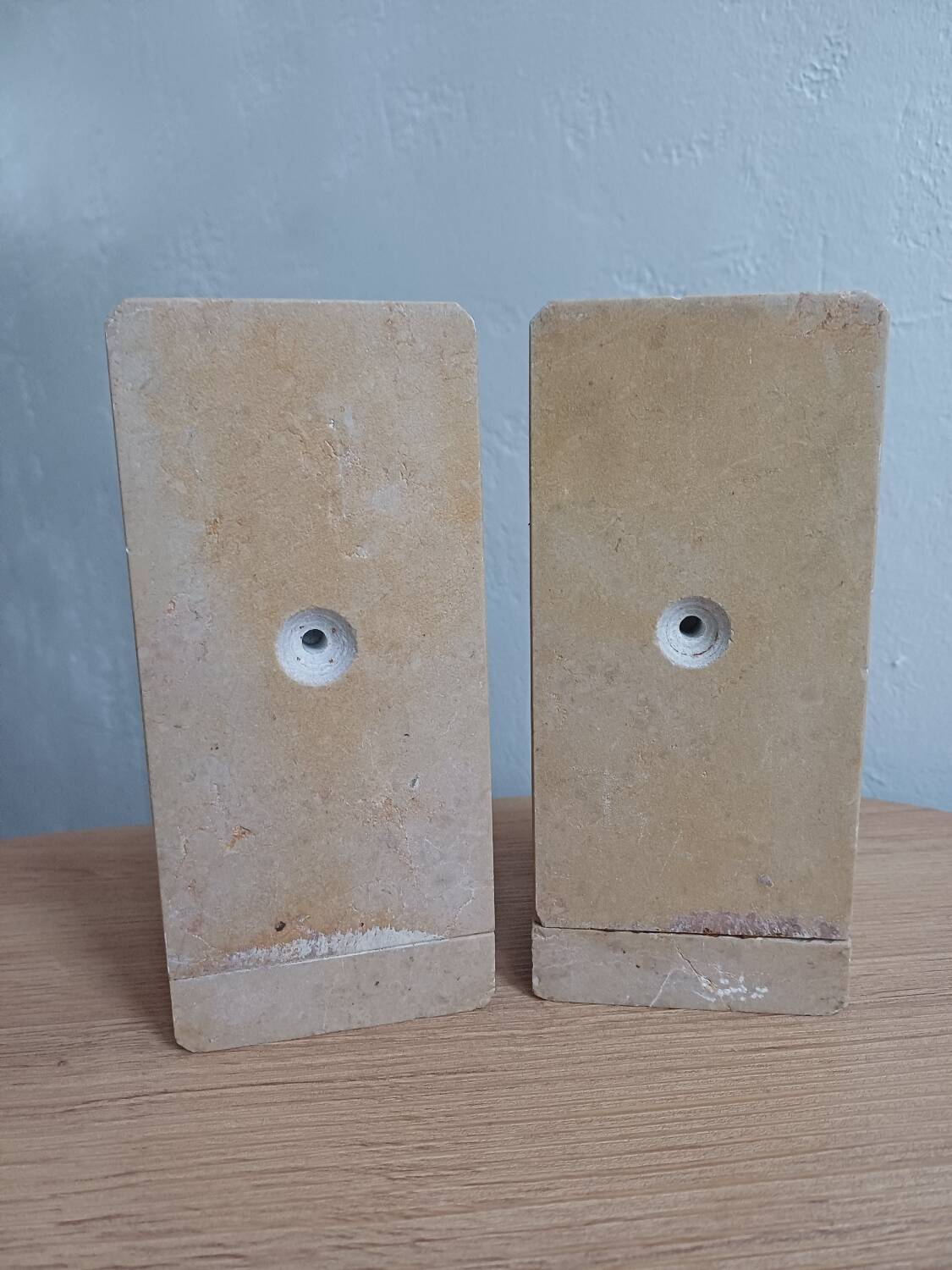 2 Stone Bookends – Art Deco Minimalist Design, France, c. 1930s–1950s