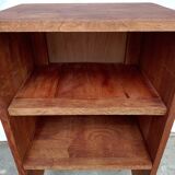 Bedside table in wooden slats