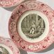 Lot de 3 assiettes parlantes Jeanne d'Arc, Porcelaine opaque de Gien
