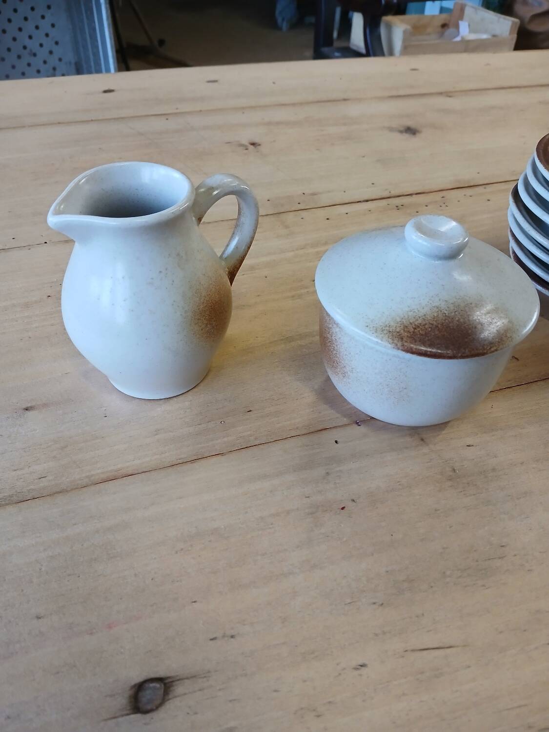 Antique stoneware coffee service