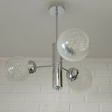 Vintage Murano Glass Pendant Lamp / Mazzega Sputnik Chandelier 1970's