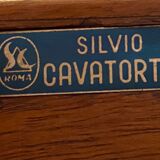 Writing Desk by Silvio Cavatorta in solid Walnut, Italy, 1950's