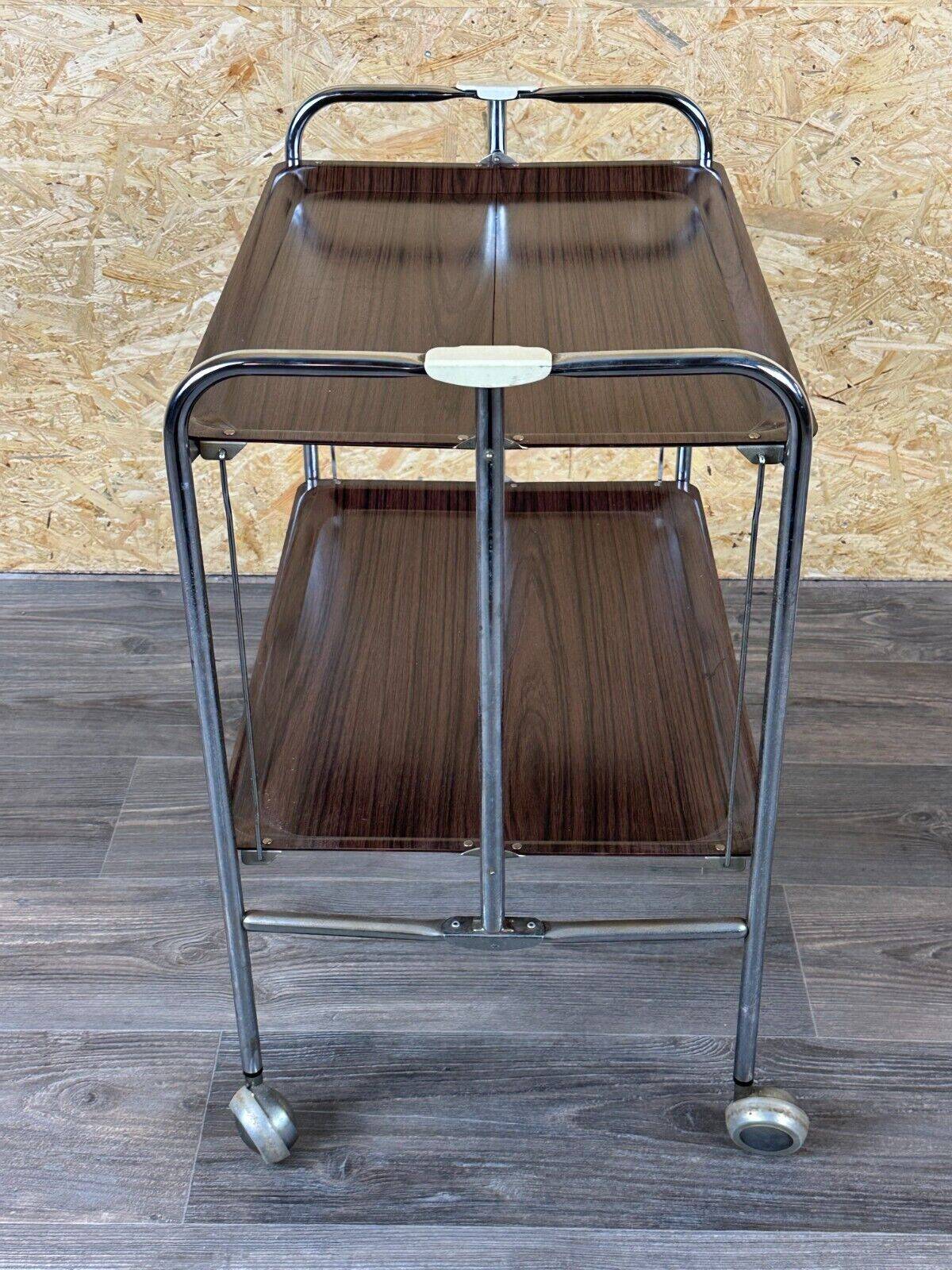 60s 70s serving trolley dinette side table space age brown design