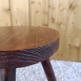 Solid wood tripod stool