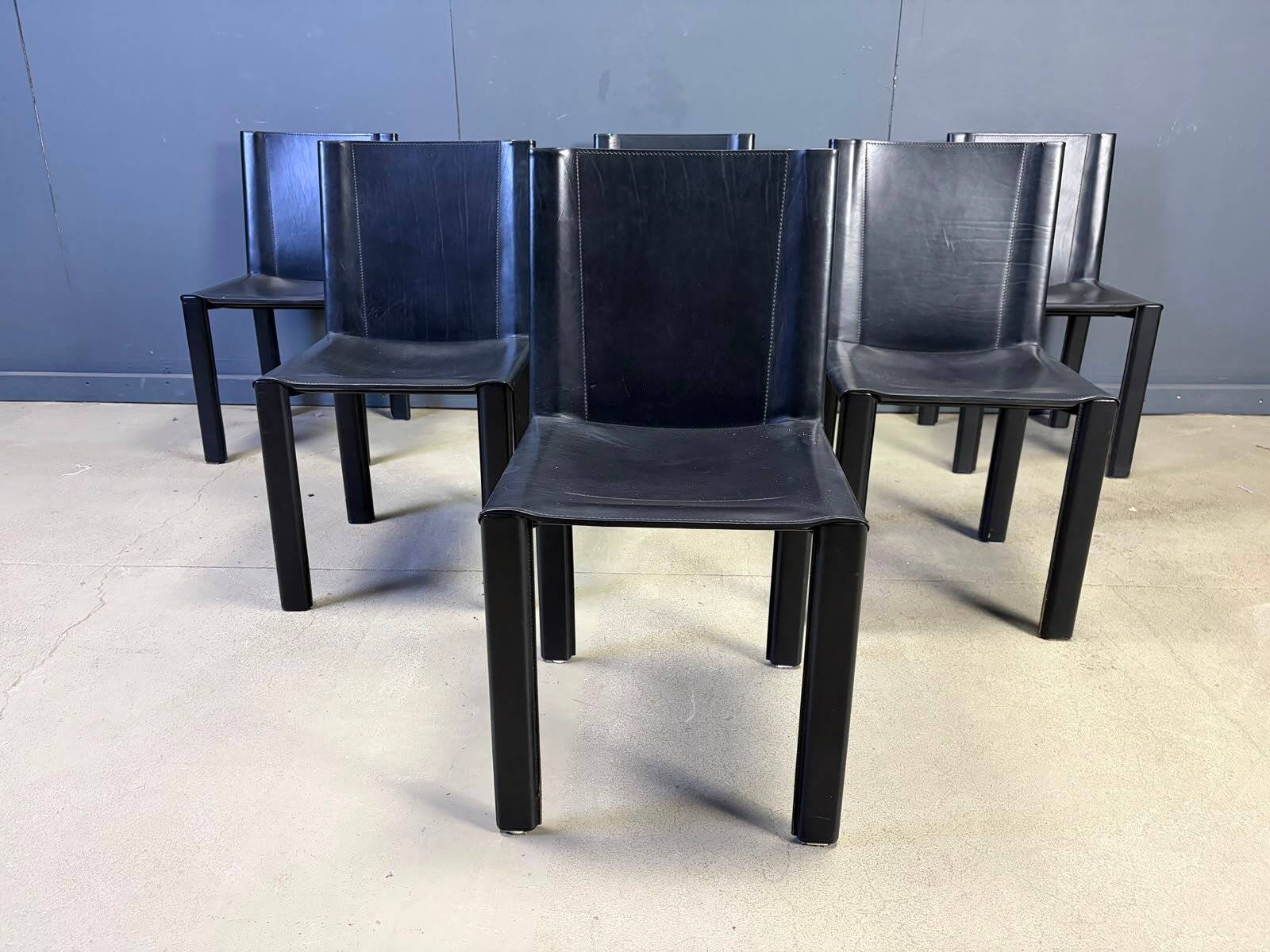 Carlo Bartoli dining chairs for Matteo Grassi, set of 6 - 1980s