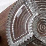 Wood and glass serving platter