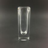 Vase en verre scandinave transparent Sommerso signé par Nils Landberg pour Orrefors, Suède, années 1960