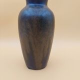 Puisaye stoneware vase signed Léon Pointu